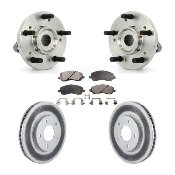 Front Hub Bearing Assembly Coated Brake Rotor And Pad Kit For 2010-2012 Mitsubishi Galant KBB-104515