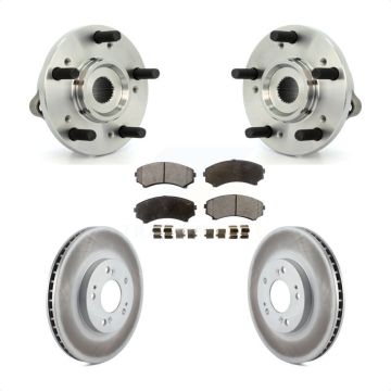 Front Hub Bearing Assembly Coated Disc Brake Rotors And Pads Kit For Mitsubishi Endeavor KBB-104516