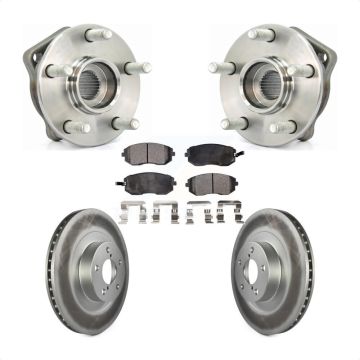 Front Hub Bearing Assembly Coated Disc Brake Rotor Pad Kit For 2005 Subaru Outback Legacy KBB-104522