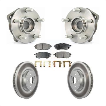 Front Hub Bearing Assembly Coated Brake Rotor Pads Kit For Subaru Outback Legacy Forester KBB-104524