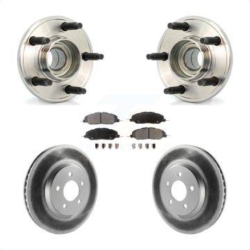 Front Hub Bearing Assembly Coated Disc Brake Rotors And Ceramic Pads Kit For Ford Mustang KBB-104528