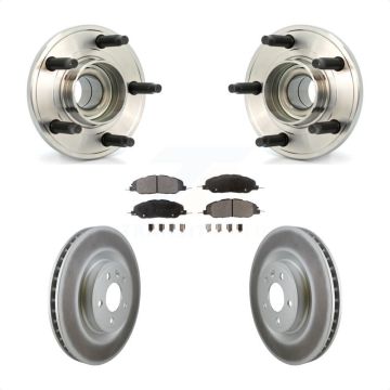 Front Hub Bearing Assembly Coated Disc Brake Rotors And Ceramic Pads Kit For Ford Mustang KBB-104530