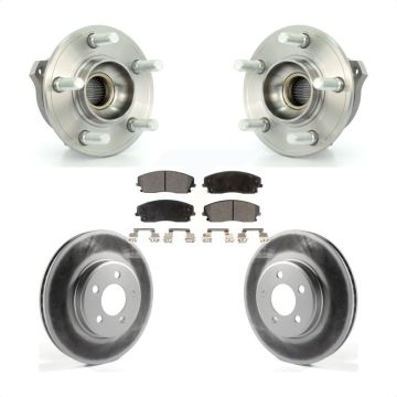 Front Hub Bearing Assembly Coat Brake Rotor Pad Kit For Dodge Charger Chrysler 300 Magnum KBB-104537