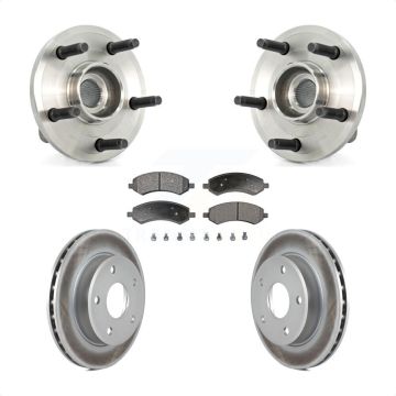 Front Hub Bearing Coat Brake Rotor Pad Kit For Dodge Dakota Mitsubishi Raider 2-Wheel ABS KBB-104541