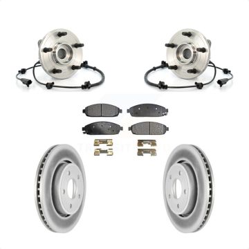 Front Hub Bearing Assembly Coated Brake Rotor & Pad Kit For Jeep Grand Cherokee Commander KBB-104544