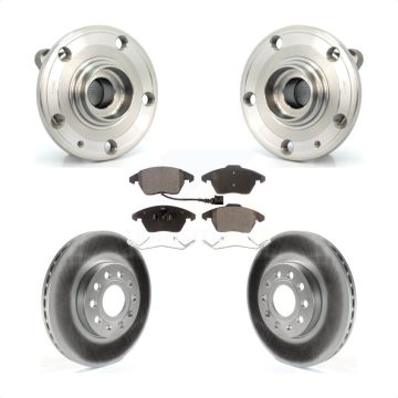 Front Hub Bearing Coat Brake Rotor Pad Kit For Volkswagen Jetta Beetle Rabbit Audi Eos A3 KBB-104555