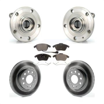 Front Hub Bearing Assembly Coated Brake Rotor Pads Kit For Volkswagen GTI Audi A3 Quattro KBB-104556