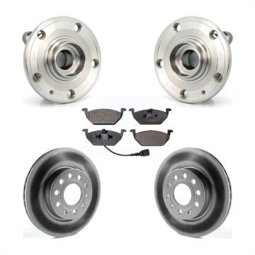 Front Hub Bearing Assembly Coated Disc Brake Rotors And Pads Kit For Volkswagen Jetta KBB-104557