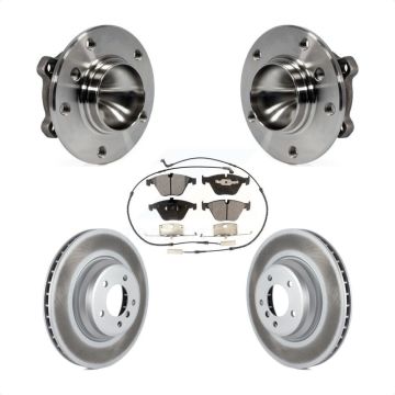 Front Hub Bearing Assembly Coated Disc Brake Rotors And Pads Kit For BMW 335i 335is 335d KBB-104563