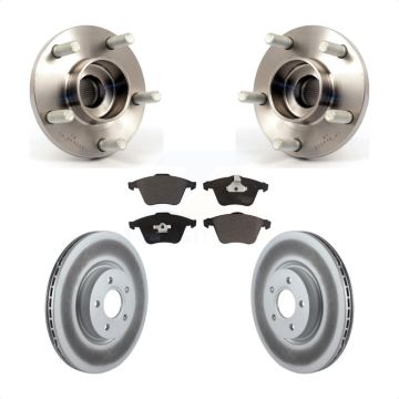 Front Hub Bearing Assembly Coated Disc Brake Rotors And Pads Kit For Volvo S40 V50 C70 KBB-104569