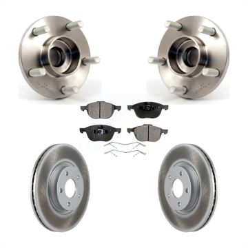 Front Hub Bearing Assembly Coated Disc Brake Rotor And Pads Kit For Volvo S40 C30 V50 C70 KBB-104570