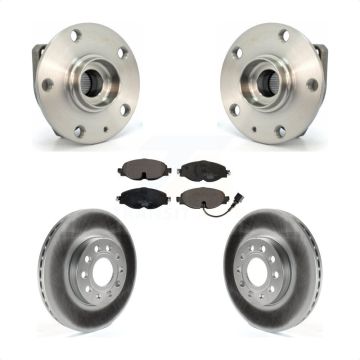 Front Hub Bearing Assembly Coat Brake Rotor Pad Kit For Volkswagen Golf SportWagen e-Golf KBB-104581