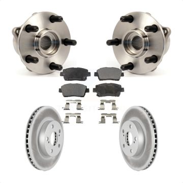 Front Hub Bearing Assembly Coated Disc Brake Rotor And Pad Kit For 2004-2009 Toyota Prius KBB-104587