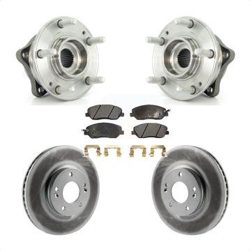 Front Hub Bearing Assembly Coated Disc Brake Rotor Pad Kit For 2007-2009 Hyundai Santa Fe KBB-104588