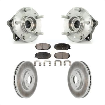 Front Hub Bearing Assembly Coated Disc Brake Rotor Pad Kit For 2007-2012 Hyundai Veracruz KBB-104589