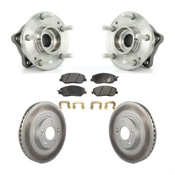 Front Hub Bearing Assembly Coated Disc Brake Rotor & Pad Kit For Hyundai Santa Fe XL 3.3L KBB-104591