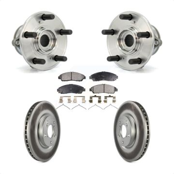 Front Hub Bearing Assembly Coated Disc Brake Rotor Pads Kit For Honda Pilot Acura MDX ZDX KBB-104594
