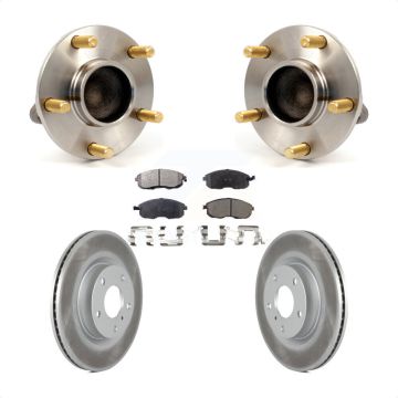 Front Hub Bearing Assembly Coated Disc Brake Rotor & Pad Kit For Nissan 350Z INFINITI G35 KBB-104595