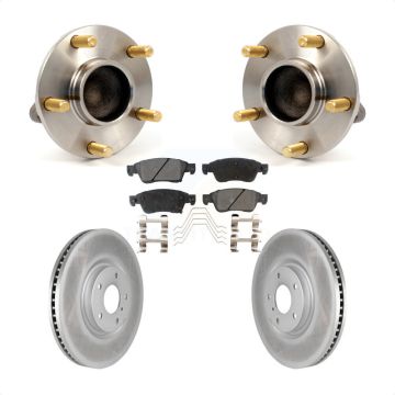 Front Hub Bearing Coat Brake Rotor Pad Kit For 07 INFINITI G35 With Single Piston Caliper KBB-104597