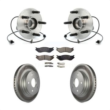Front Hub Bearing Assembly Coated Disc Brake Rotors And Pads Kit For 2006 Dodge Durango KBB-104600