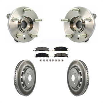 Front Hub Bearing Assembly Coat Brake Rotor Pads Kit For Ford Flex Taurus Lincoln MKT MKS KBB-104610