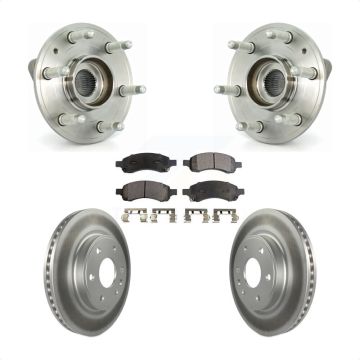 Front Hub Bearing Coat Brake Rotor Pads Kit For GMC Acadia Buick Enclave Chevrolet Saturn KBB-104612