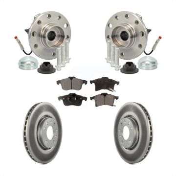 Front Hub Bearing Assembly Coated Disc Brake Rotor And Pad Kit For 2008-2009 Saturn Astra KBB-104623