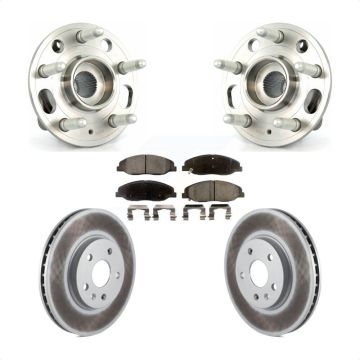 Front Hub Bearing Coat Brake Rotor Pads Kit For 14 Cadillac CTS Without Heavy Duty Brakes KBB-104629