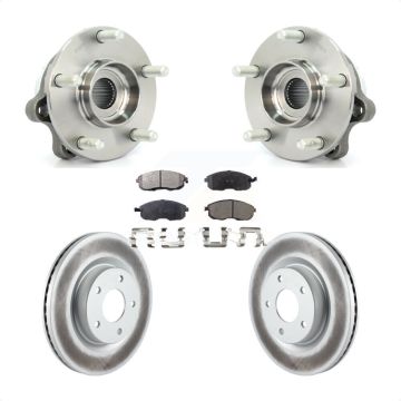 Front Hub Bearing Assembly Coated Disc Brake Rotor And Ceramic Pads Kit For Nissan Altima KBB-104638