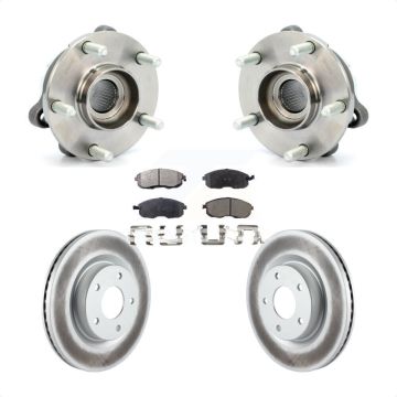 Front Hub Bearing Assembly Coated Disc Brake Rotor And Ceramic Pads Kit For Nissan Altima KBB-104642