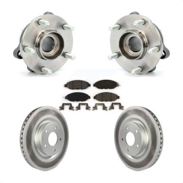 Front Hub Bearing Coated Brake Rotor & Pad Kit For Nissan Pathfinder Murano INFINITI QX60 KBB-104645