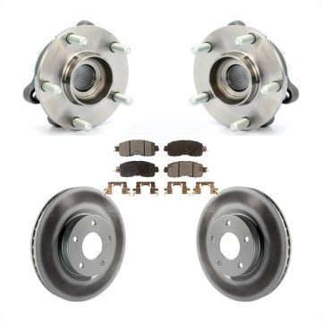 Front Hub Bearing Assembly Coated Disc Brake Rotor And Ceramic Pads Kit For Nissan Altima KBB-104646