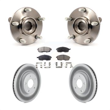 Front Hub Bearing Coated Brake Rotor & Pad Kit For 2007-2012 Nissan Sentra SE-R with 2.5L KBB-104649