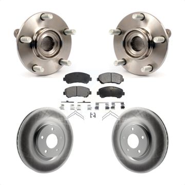 Front Hub Bearing Coat Brake Rotor Pads Kit For 07-12 Nissan Sentra SE-R Spec V with 2.5L KBB-104650