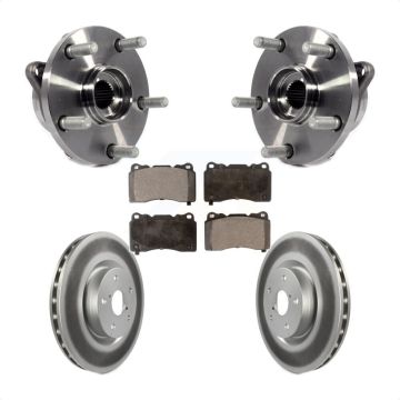 Front Hub Bearing Assembly Coated Disc Brake Rotor And Pad Kit For Subaru Impreza WRX STI KBB-104653