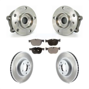 Front Hub Bearing Assembly Coated Disc Brake Rotors And Ceramic Pads Kit For BMW X5 X6 KBB-104657