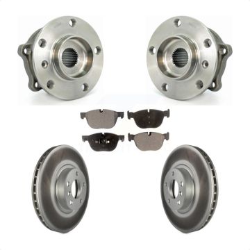 Front Hub Bearing Assembly Coated Disc Brake Rotor Pad Kit For BMW X5 X6 M12 X 1.5 Thread KBB-104658