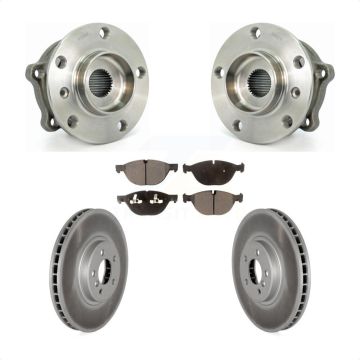 Front Hub Bearing Assembly Coated Disc Brake Rotors And Pads Kit For BMW X5 X6 xDrive50i KBB-104659