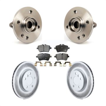 Front Hub Bearing Assembly Coated Disc Brake Rotor Pad Kit For 2014-2015 Mini Cooper 1.6L KBB-104664