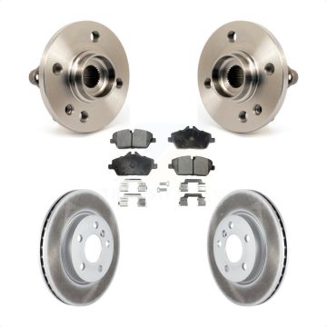 Front Hub Bearing Assembly Coated Disc Brake Rotor Pad Kit For 2014-2015 Mini Cooper 1.6L KBB-104665