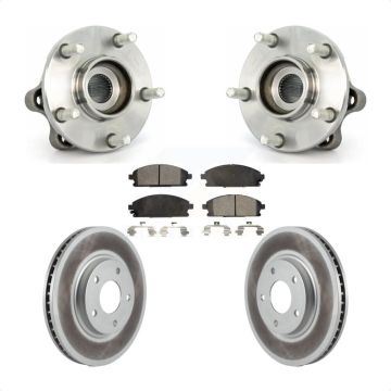 Front Hub Bearing Assembly Coated Disc Brake Rotor And Pad Kit For 2004-2009 Nissan Quest KBB-104666