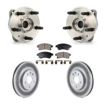Front Hub Bearing Assembly Coated Disc Brake Rotor & Pads Kit For Chevrolet Cruze Limited KBB-104669