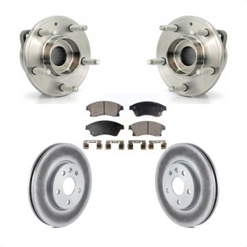 Front Hub Bearing Coated Brake Rotor Pads Kit For Chevrolet Cruze With 16" Factory Wheels KBB-104671