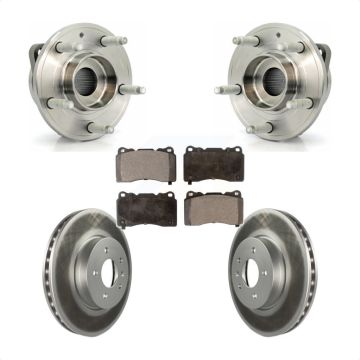 Front Hub Bearing Assembly Coated Disc Brake Rotors And Ceramic Pads Kit For Cadillac ATS KBB-104675
