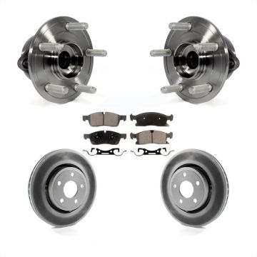 Front Hub Bearing Coated Brake Rotor And Pad Kit For Jeep Grand Cherokee Dodge Durango WK KBB-104678