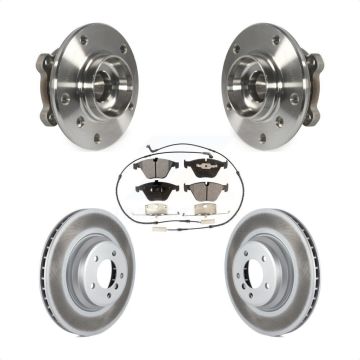 Front Hub Bearing Assembly Coated Brake Rotor Pads Kit For 2013 BMW X1 xDrive35i with AWD KBB-104690