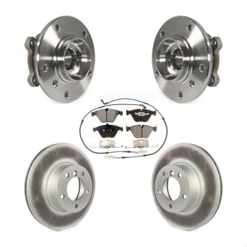 Front Hub Bearing Coated Disc Brake Rotor Pad Kit For 2013-2015 BMW X1 xDrive28i with AWD KBB-104691