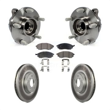 Front Hub Bearing Coated Brake Rotor Pads Kit For INFINITI EX35 Nissan 370Z G35 QX50 QX70 KBB-104694