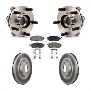 Front Hub Bearing Assembly Coated Disc Brake Rotor And Ceramic Pads Kit For Nissan Murano KBB-104711