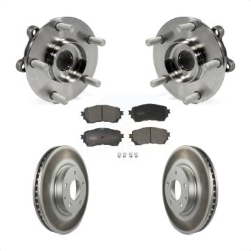 Front Hub Bearing Assembly Coated Disc Brake Rotors And Ceramic Pads Kit For Mazda 6 KBB-104716